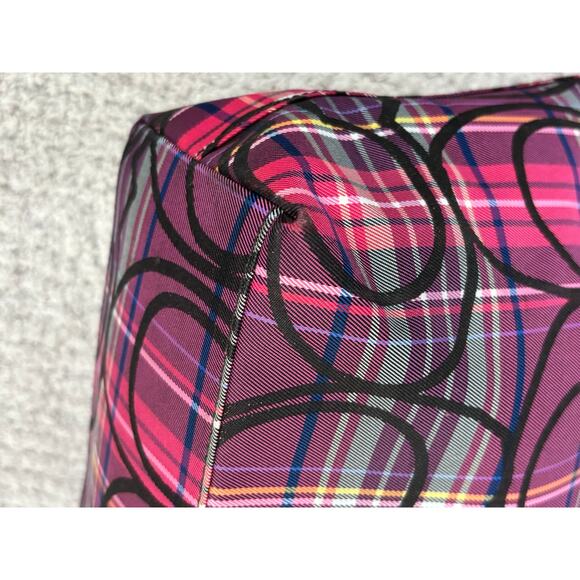 Coach Pink Purple Tartan Poppy Plaid Tote Purse F15229 #67008 - Picture 10 of 14